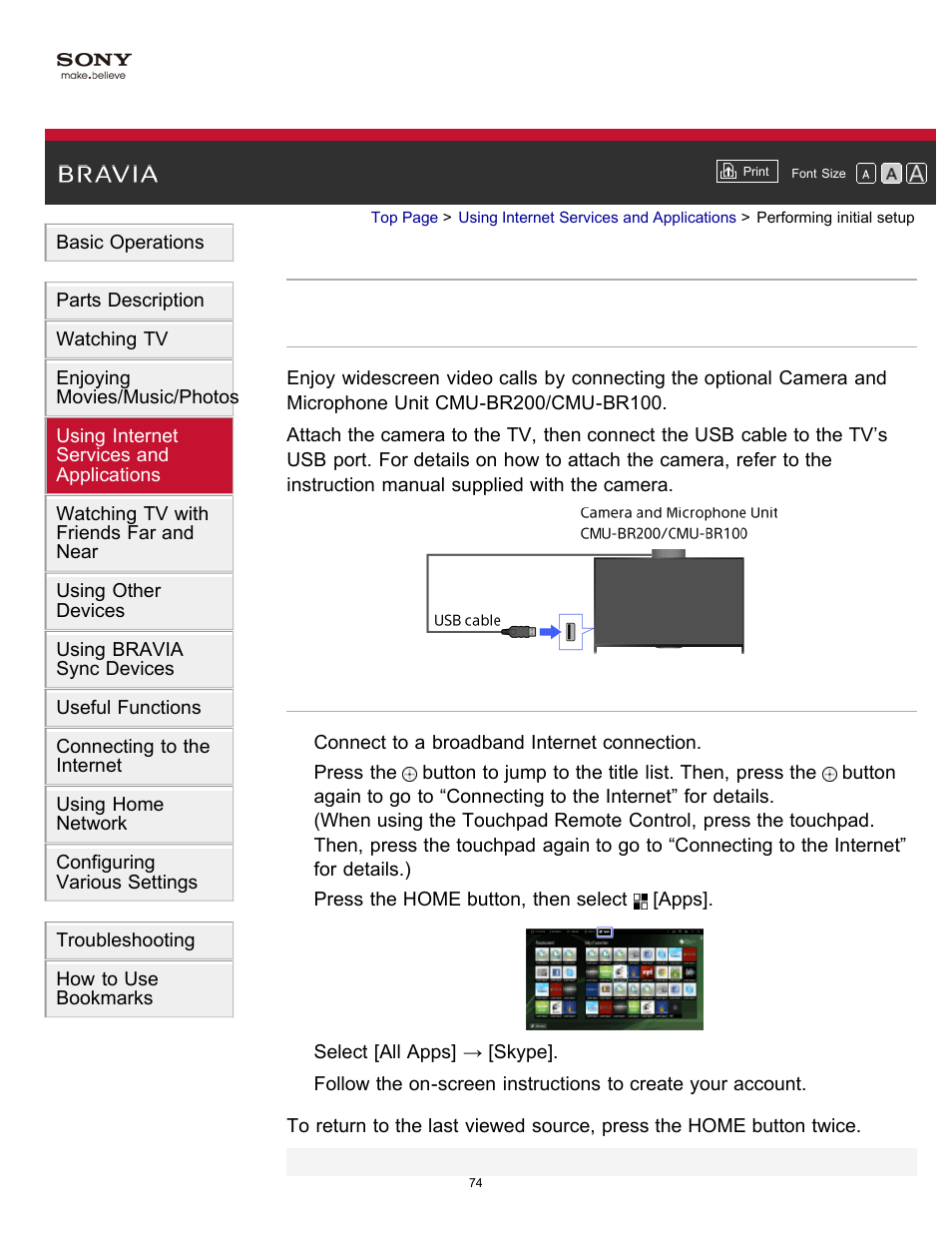 Performing initial setup | Sony KDL-40W600B User Manual | Page 79 / 214