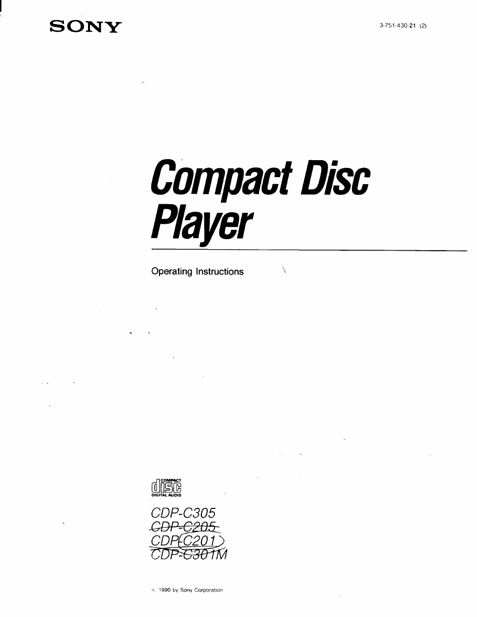 Sony CDP-C201 User Manual | 16 pages