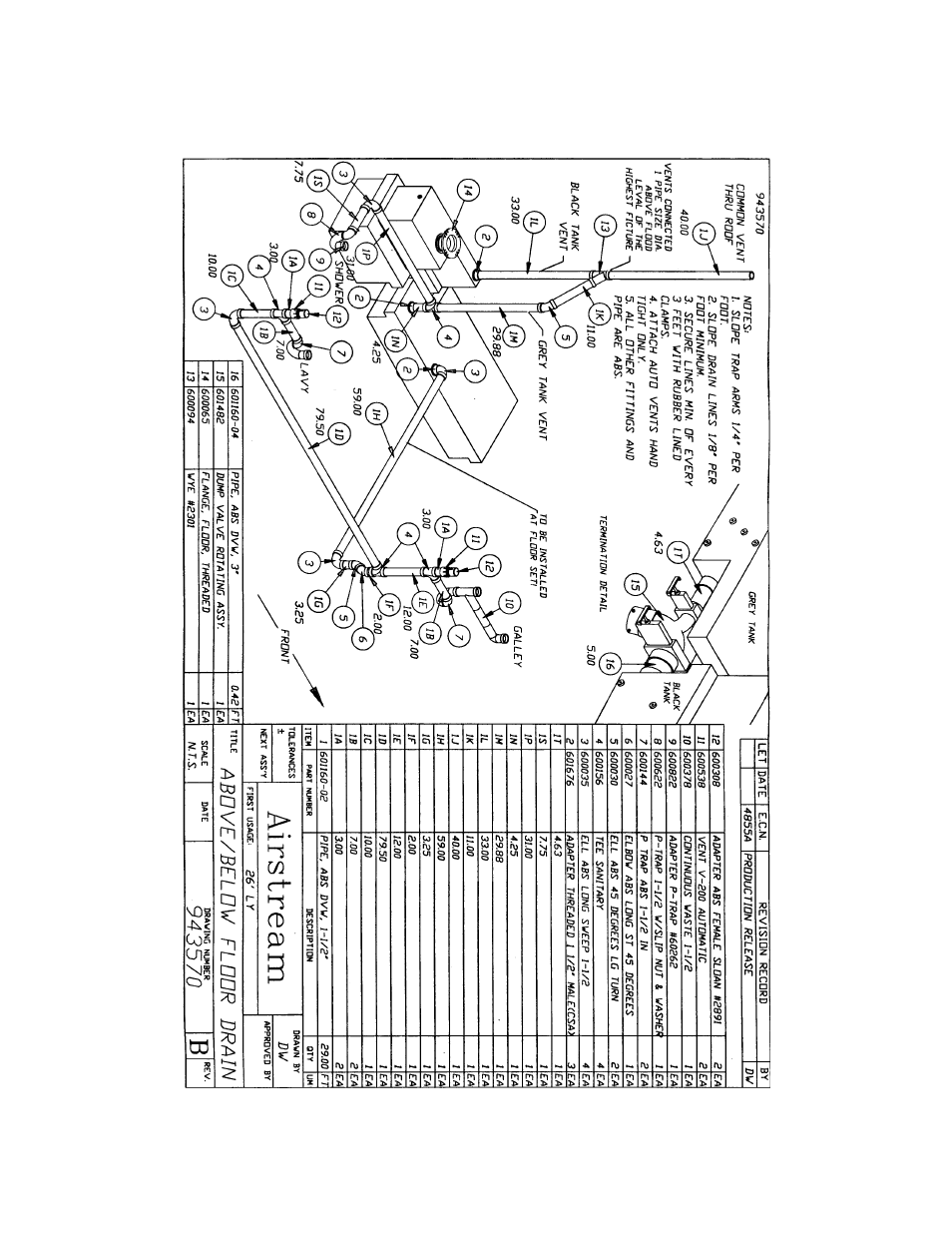 Plumbing drain water 26 ft | Airstream LAND YACHT MOTORHOME User Manual | Page 87 / 130