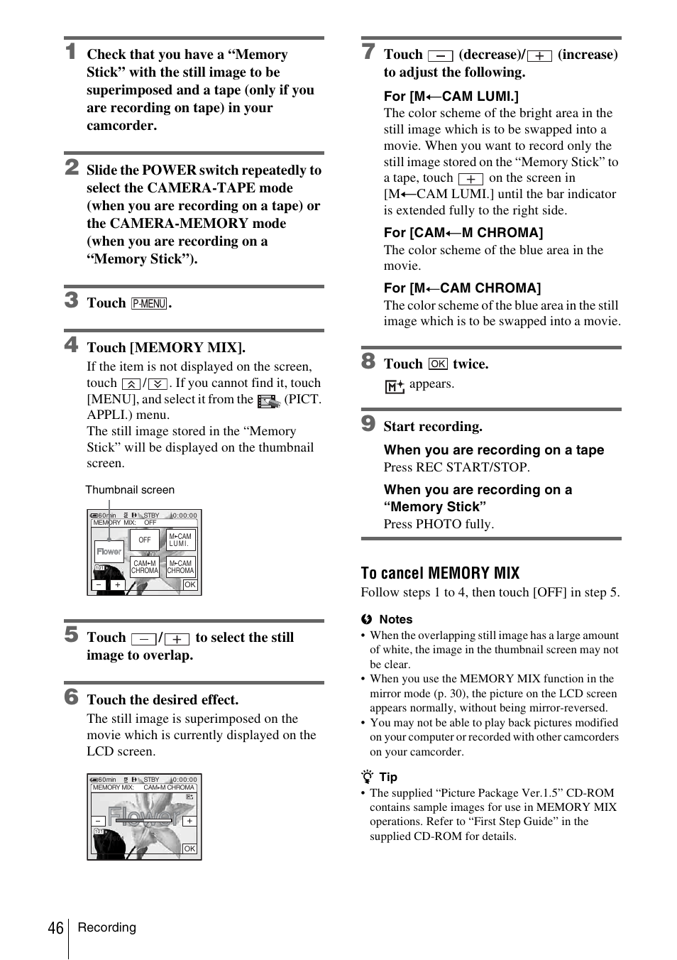 Sony DCR-TRV480 User Manual | Page 46 / 156