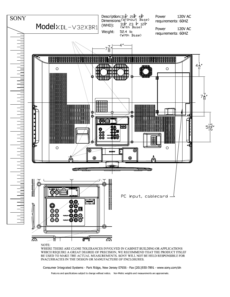 Sony KDL-V32XBR1 User Manual | Page 2 / 2