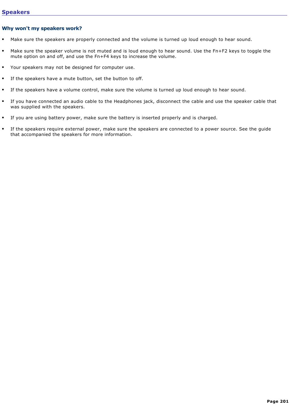 Speakers | Sony VGN-S150 User Manual | Page 201 / 228