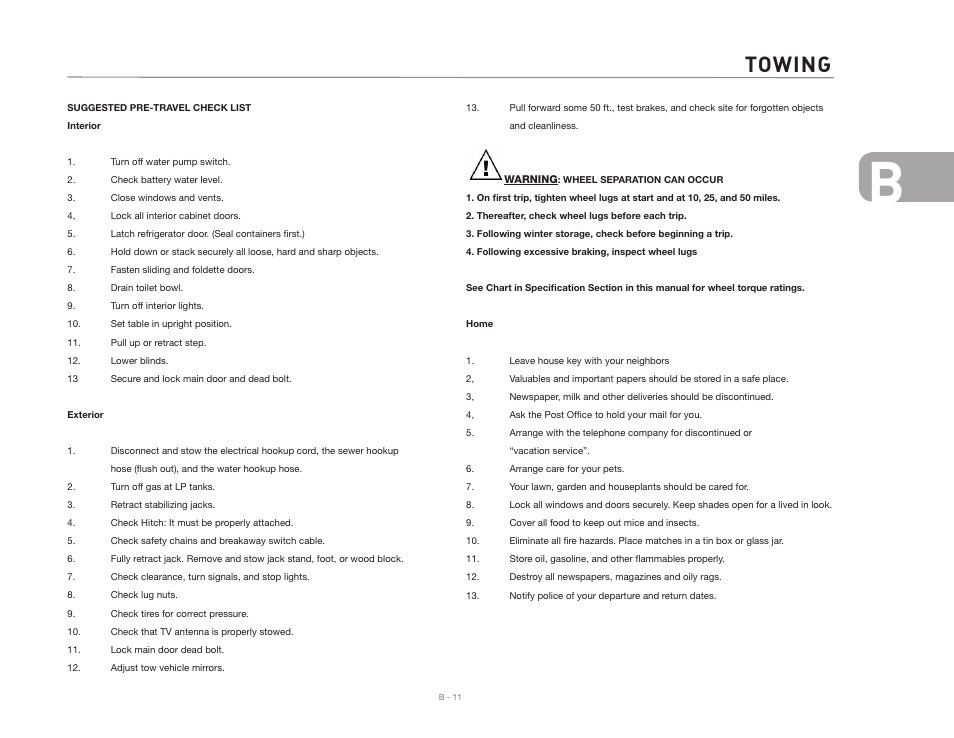 Towing | Airstream INTERNATIONAL CCD User Manual | Page 27 / 99
