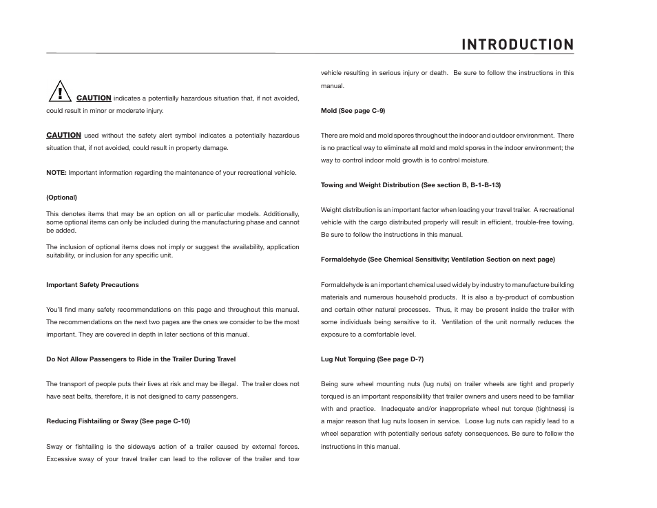 Introduction | Airstream INTERNATIONAL CCD User Manual | Page 3 / 99