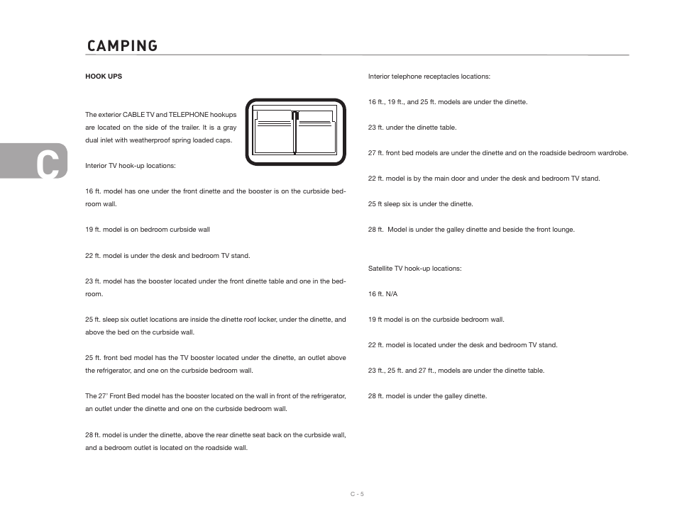 Camping | Airstream INTERNATIONAL CCD User Manual | Page 34 / 99