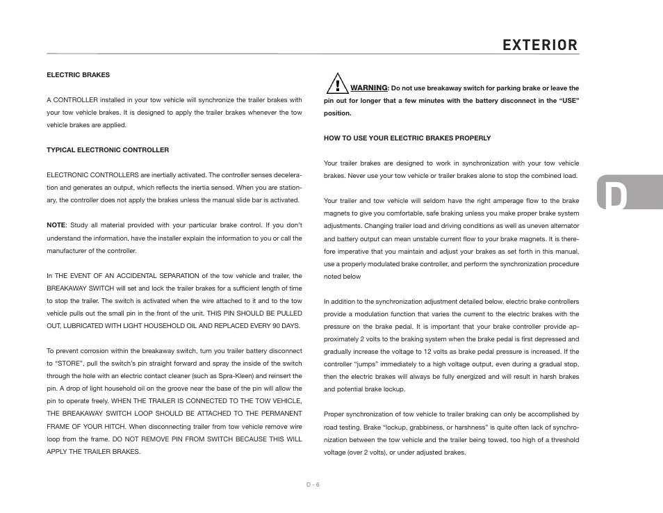 Exterior | Airstream INTERNATIONAL CCD User Manual | Page 45 / 99