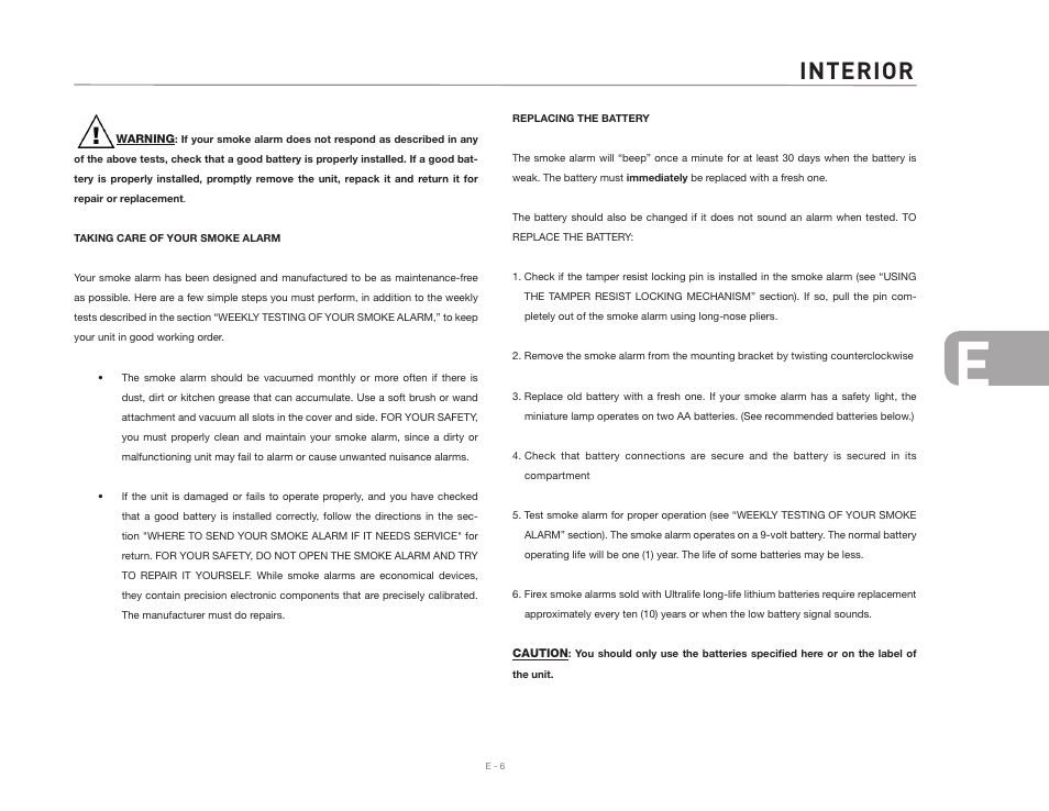 Interior | Airstream INTERNATIONAL CCD User Manual | Page 55 / 99