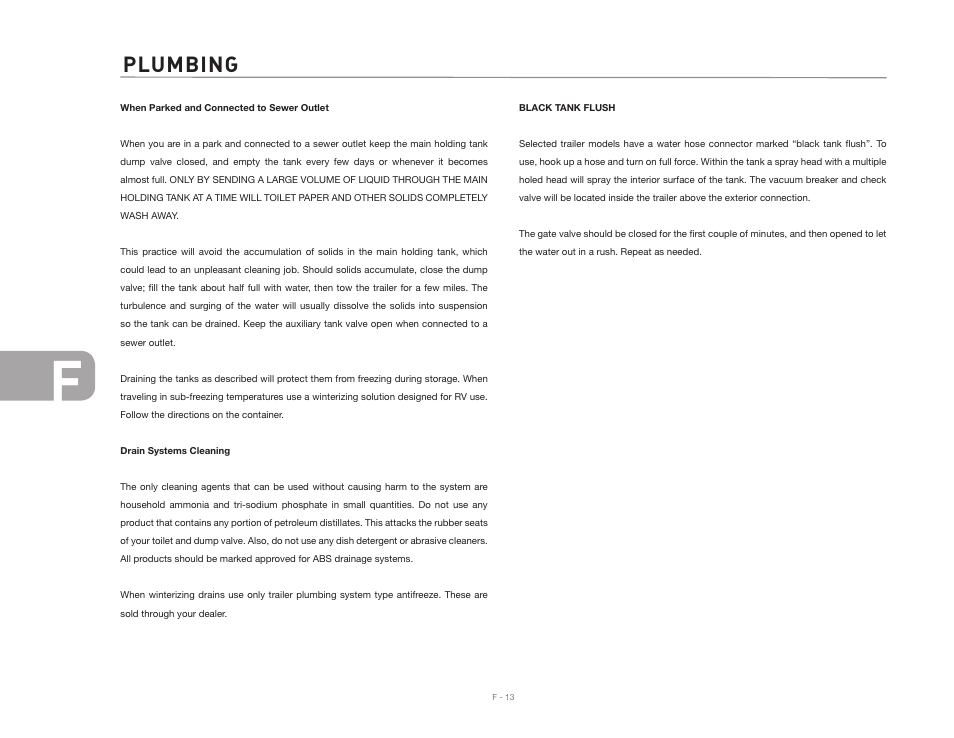 Plumbing | Airstream INTERNATIONAL CCD User Manual | Page 74 / 99