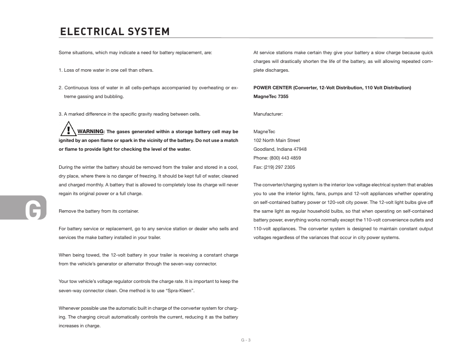 Electrical system | Airstream INTERNATIONAL CCD User Manual | Page 78 / 99