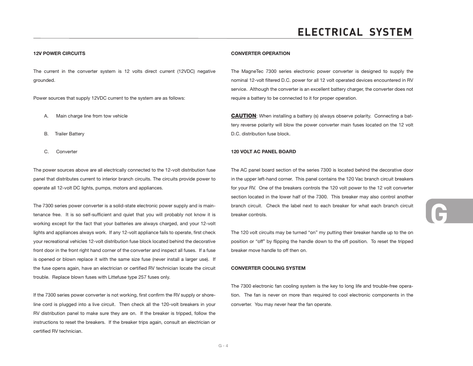 Electrical system | Airstream INTERNATIONAL CCD User Manual | Page 79 / 99