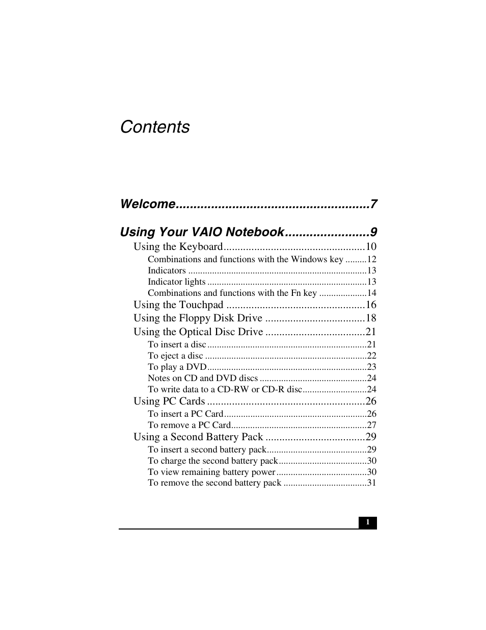 Sony PCG-FXA49 User Manual | 116 pages