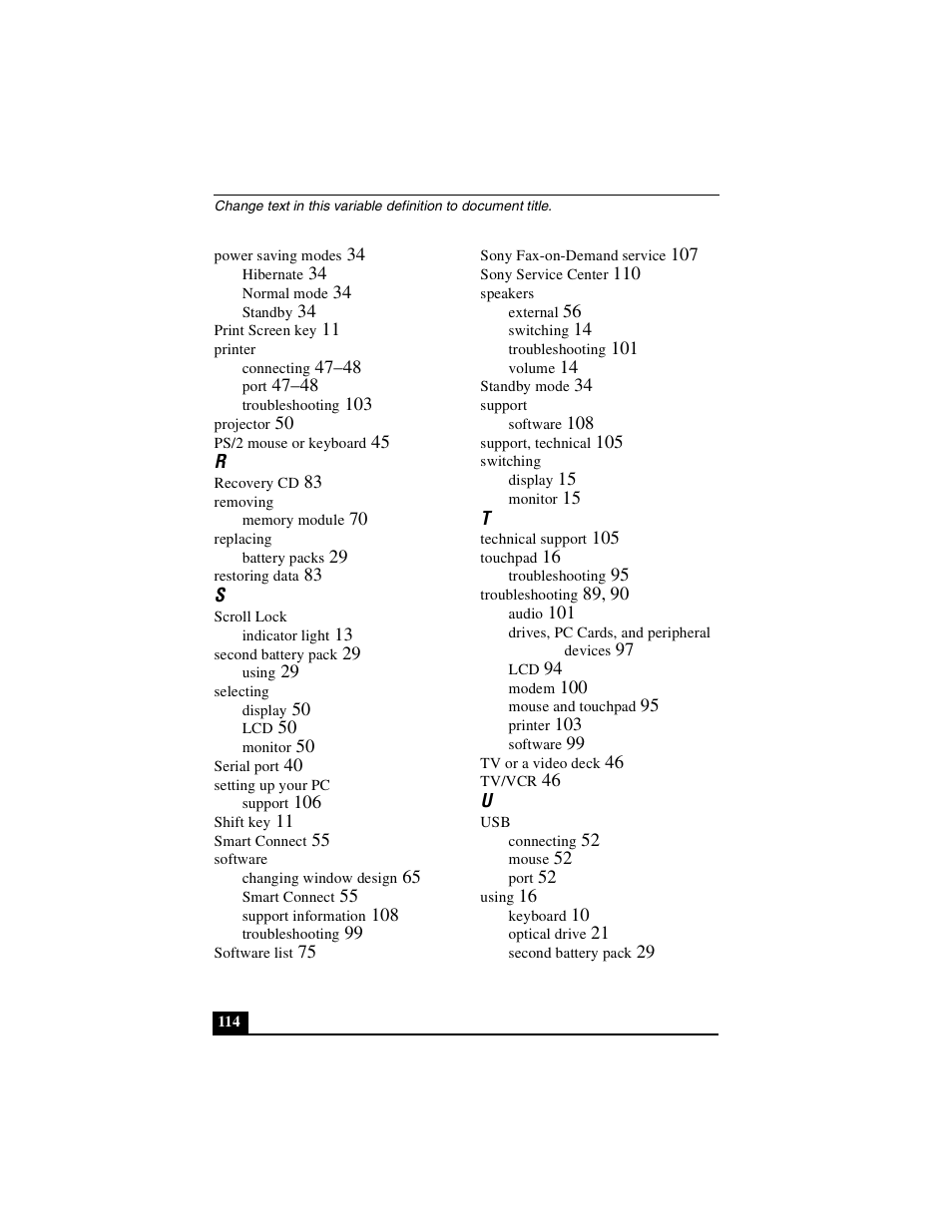 Sony PCG-FXA49 User Manual | Page 114 / 116