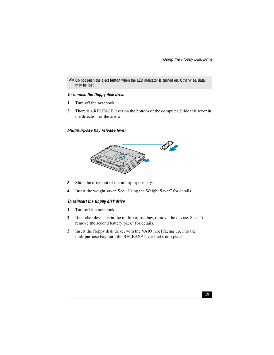 Sony PCG-FXA49 User Manual | Page 19 / 116