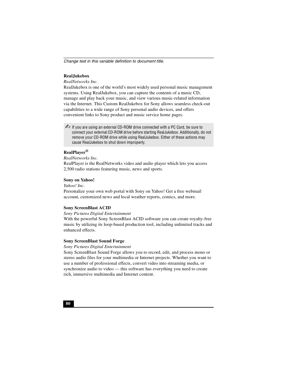 Sony PCG-FXA49 User Manual | Page 80 / 116