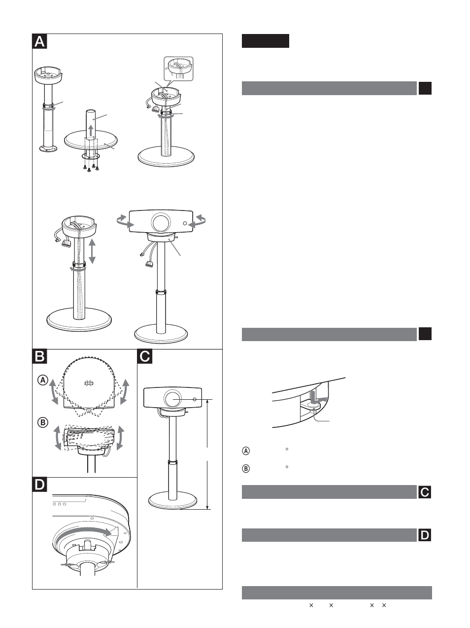 Instructions de montage, Ab d 2 3 4 | Sony SU-HS2 User Manual | Page 5 / 12