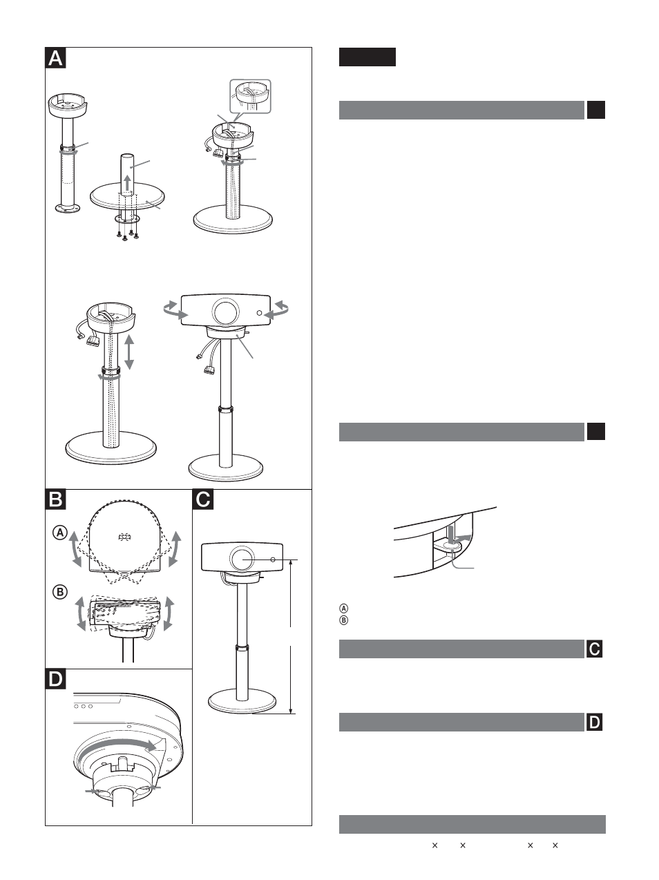 Instrucciones de montaje, Ab d 2 3 4 | Sony SU-HS2 User Manual | Page 7 / 12