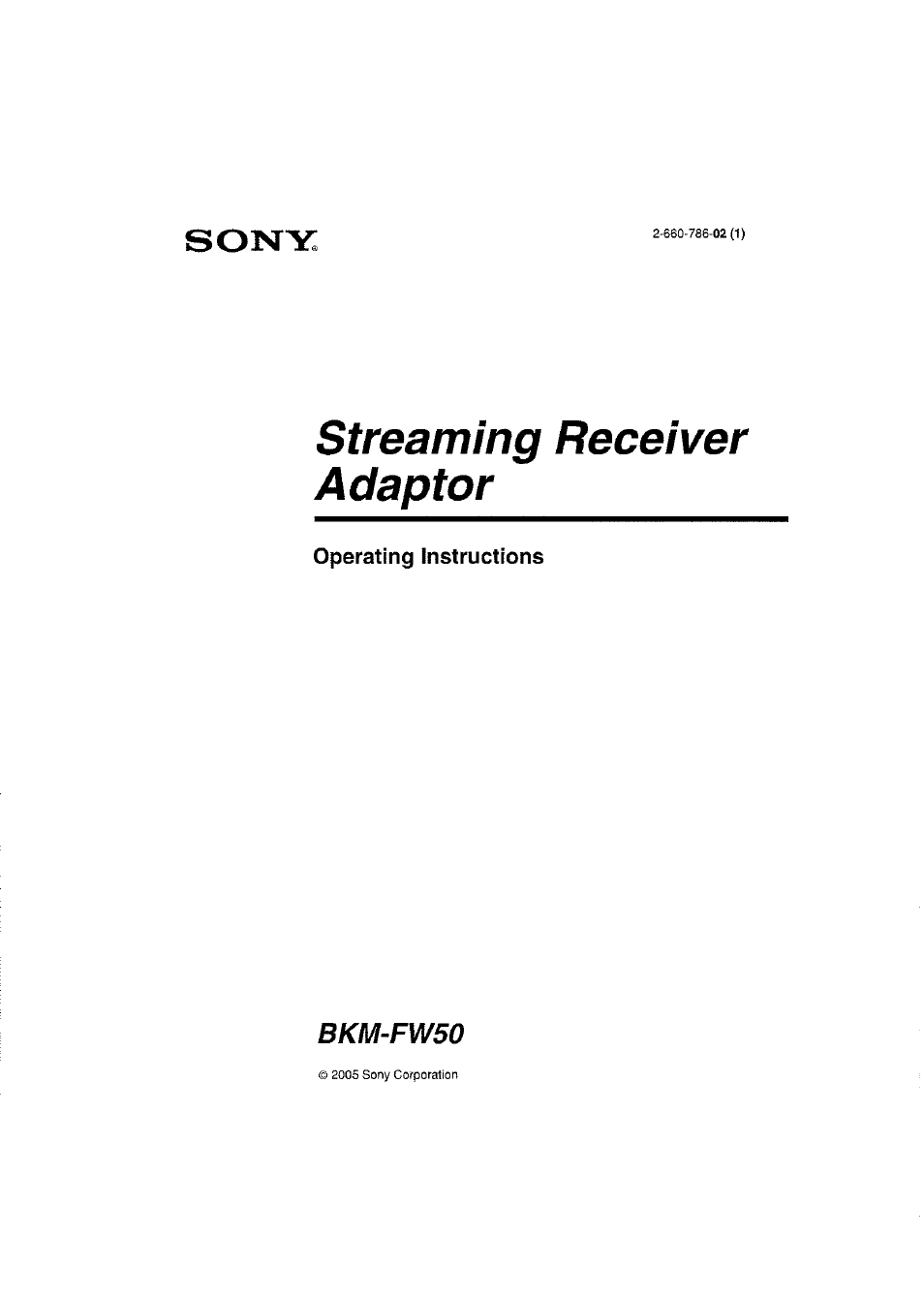 Sony BKM-FW50 User Manual | 28 pages