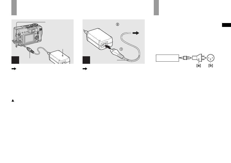 Using an external power source, Using your camera abroad | Sony DSC-V1 User Manual | Page 13 / 132