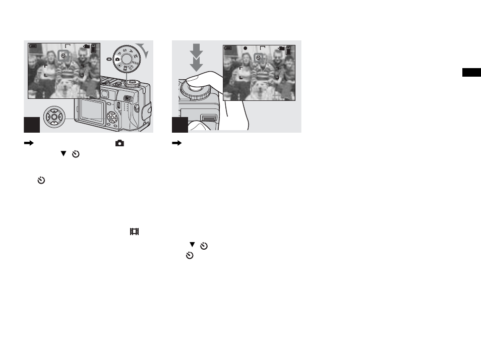 Using the self-timer | Sony DSC-V1 User Manual | Page 25 / 132