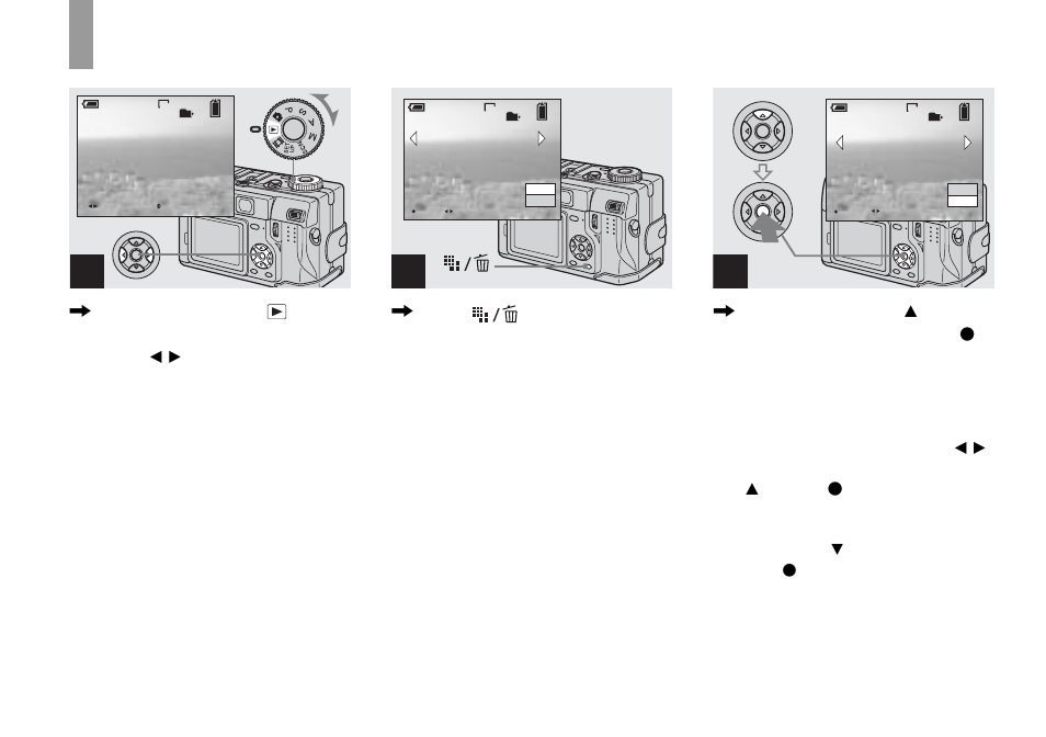 Deleting still images, Deleting images | Sony DSC-V1 User Manual | Page 34 / 132