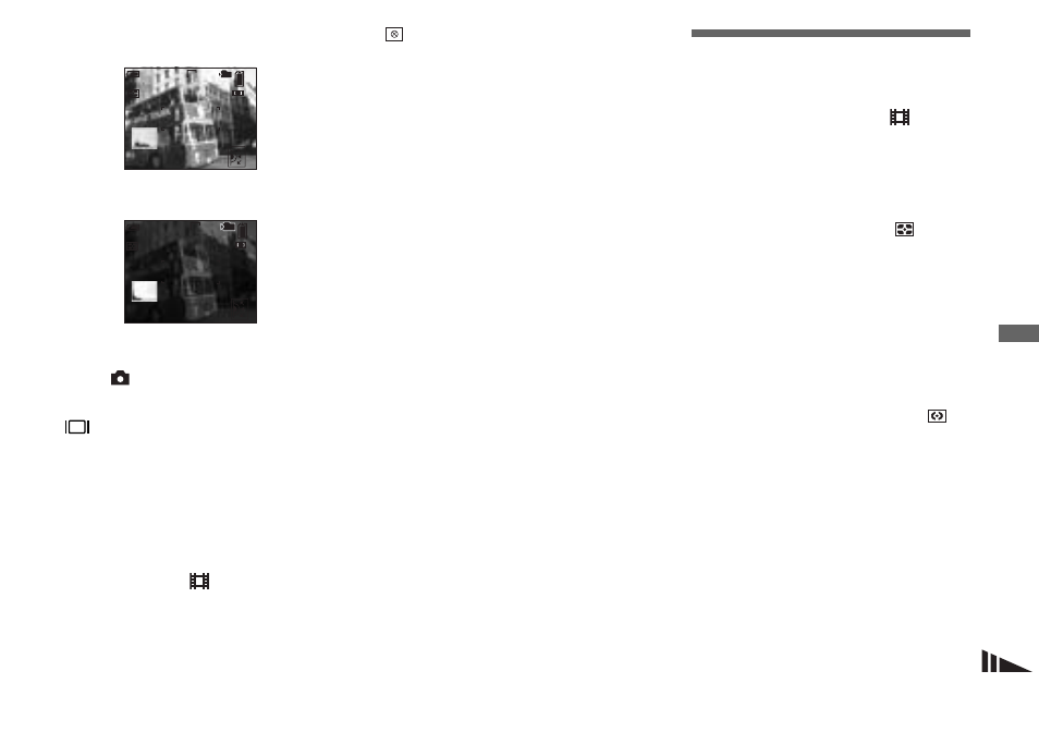 Selecting the metering mode, Multi-pattern metering ( ), Center-weighted metering ( ) | Mode dial: p/s/a/m/scn | Sony DSC-V1 User Manual | Page 51 / 132