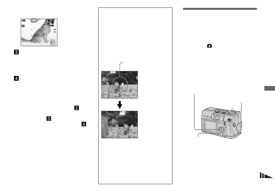 Shooting three images with the exposure shifted, Exposure bracket, Shooting three images with the exposure | Shifted — exposure bracket | Sony DSC-V1 User Manual | Page 53 / 132