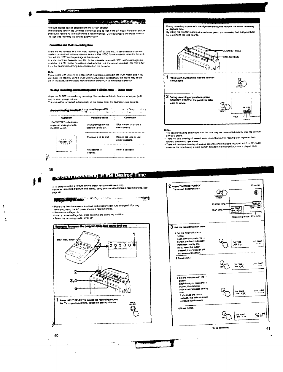 And timir pwsordm« n, On tiias | Sony GV-200 User Manual | Page 11 / 18