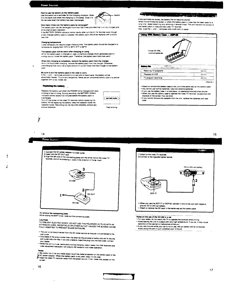 I)ur «iif | Sony GV-200 User Manual | Page 5 / 18