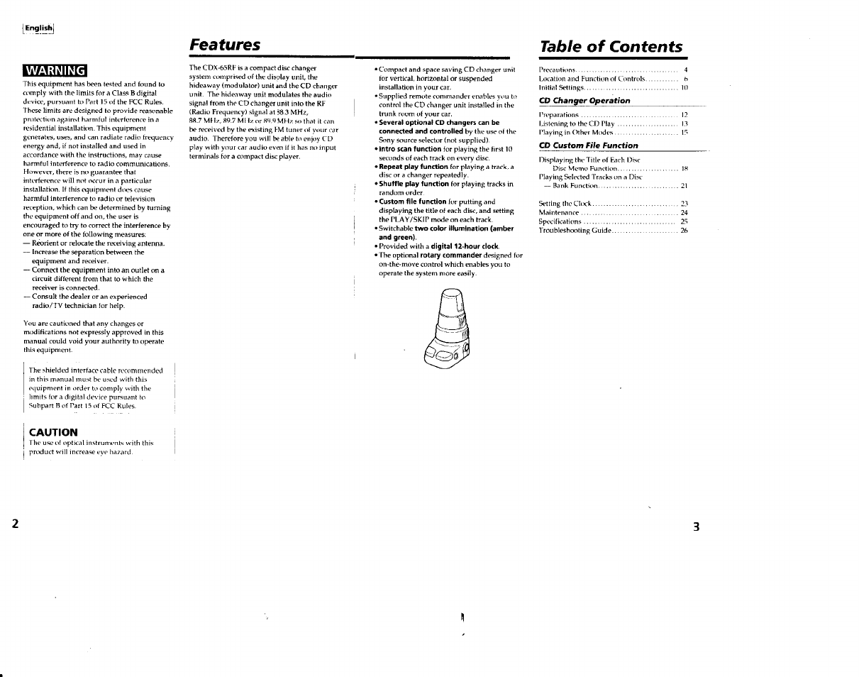 Sony CDX-65RF User Manual | Page 2 / 14