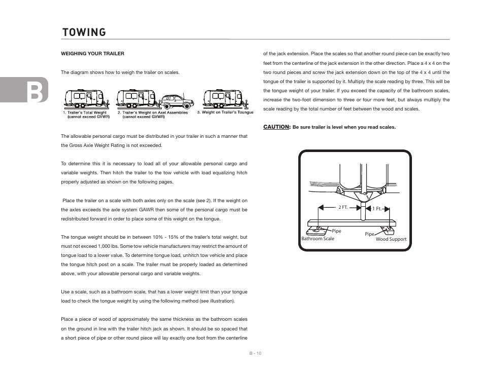 Towing | Airstream CLASSIC TRAILER User Manual | Page 24 / 98