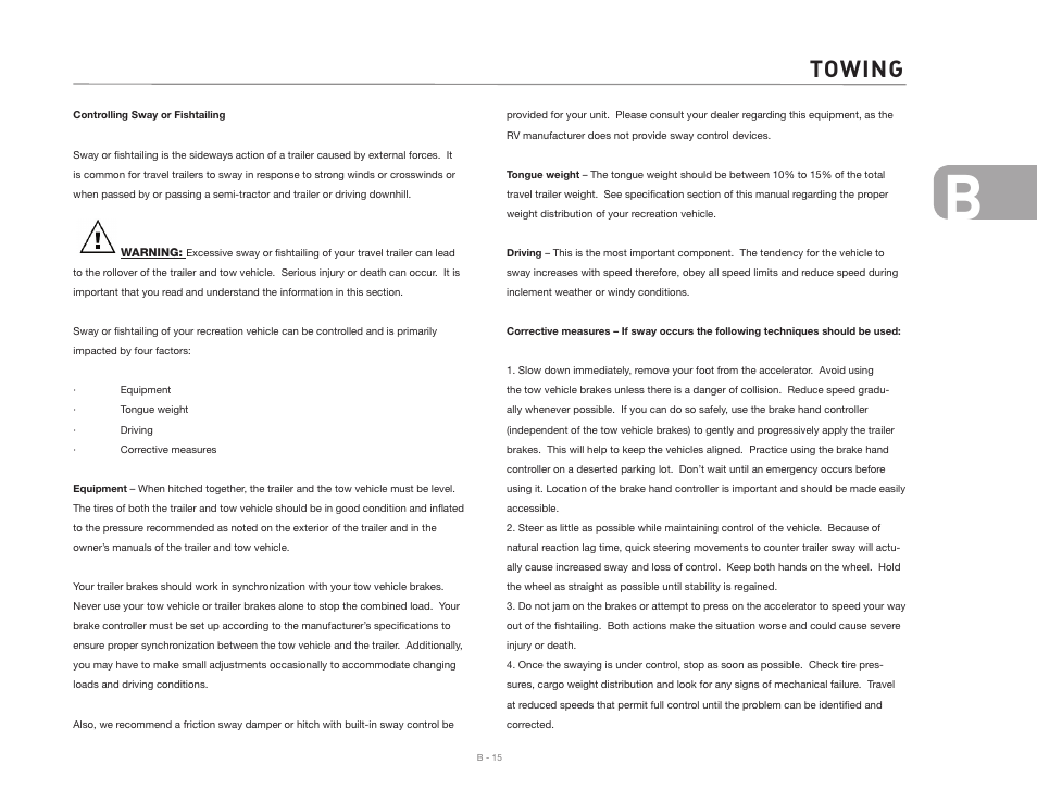 Towing | Airstream CLASSIC TRAILER User Manual | Page 29 / 98