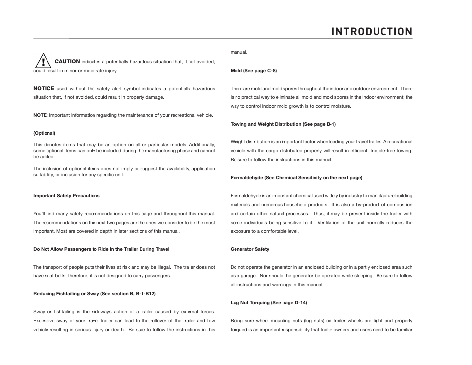 Introduction | Airstream CLASSIC TRAILER User Manual | Page 3 / 98