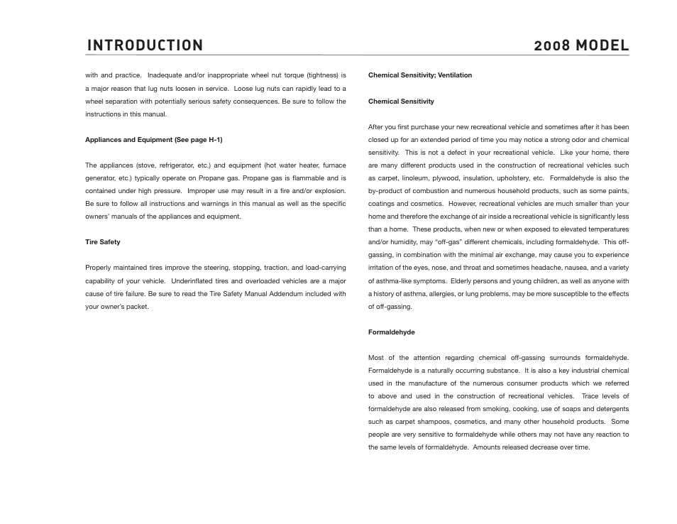 Introduction 2008 model | Airstream CLASSIC TRAILER User Manual | Page 4 / 98