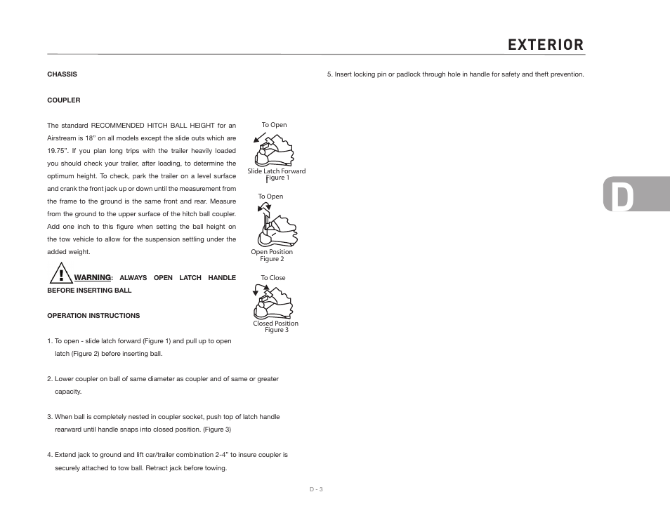 Exterior | Airstream CLASSIC TRAILER User Manual | Page 41 / 98