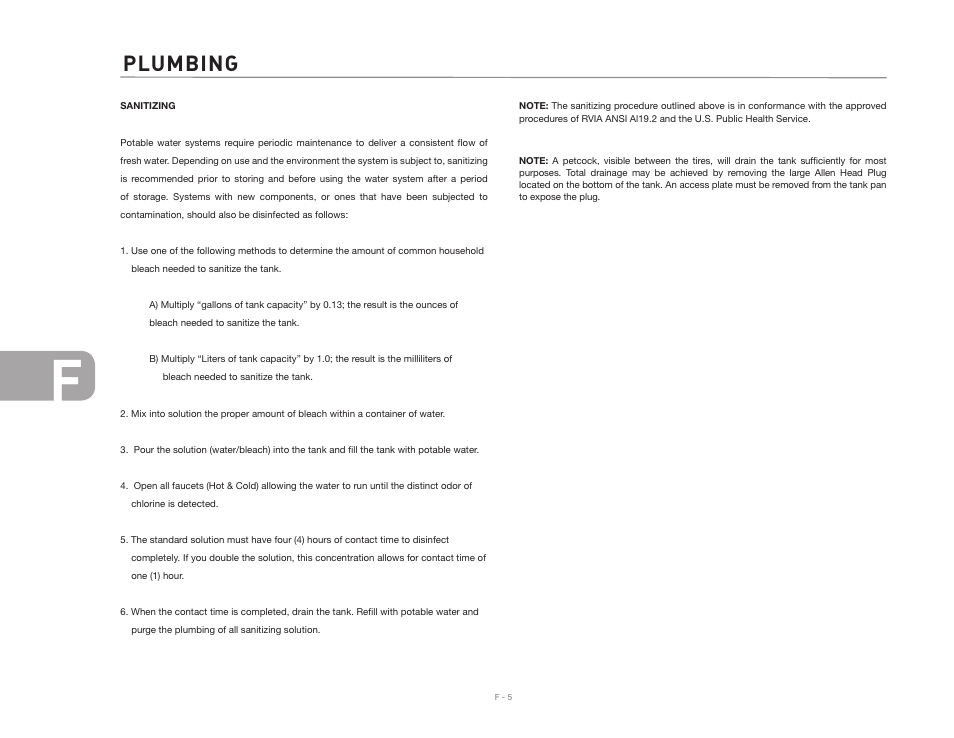 Plumbing | Airstream CLASSIC TRAILER User Manual | Page 66 / 98