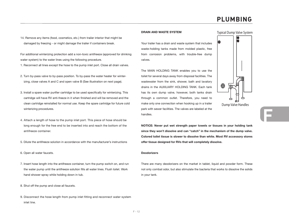 Plumbing | Airstream CLASSIC TRAILER User Manual | Page 73 / 98