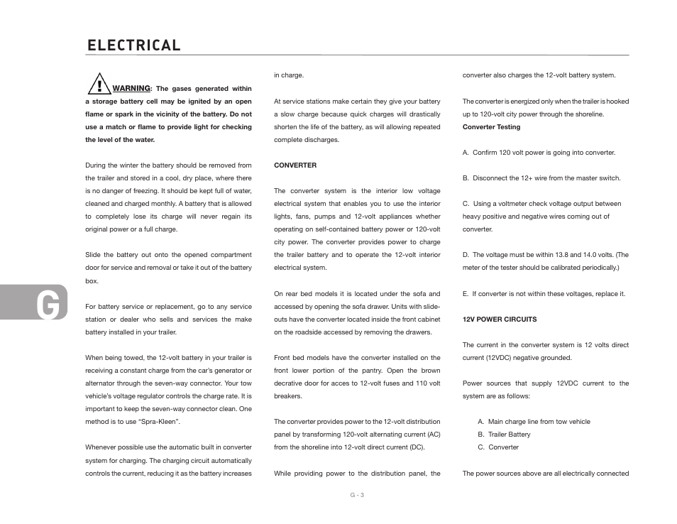 Electrical | Airstream CLASSIC TRAILER User Manual | Page 78 / 98