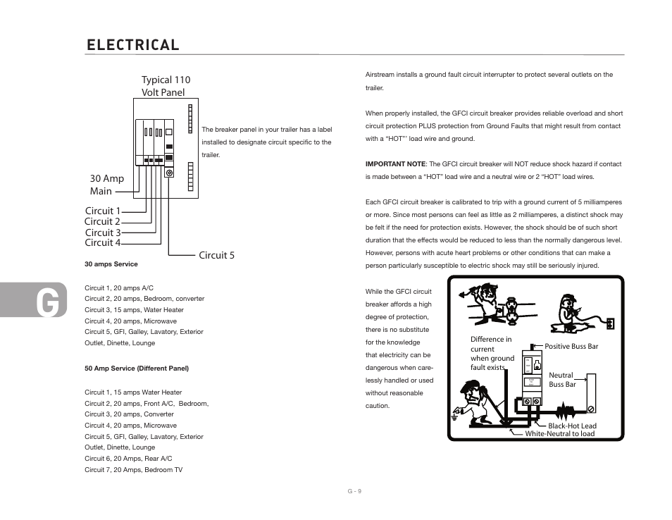 Electrical | Airstream CLASSIC TRAILER User Manual | Page 84 / 98