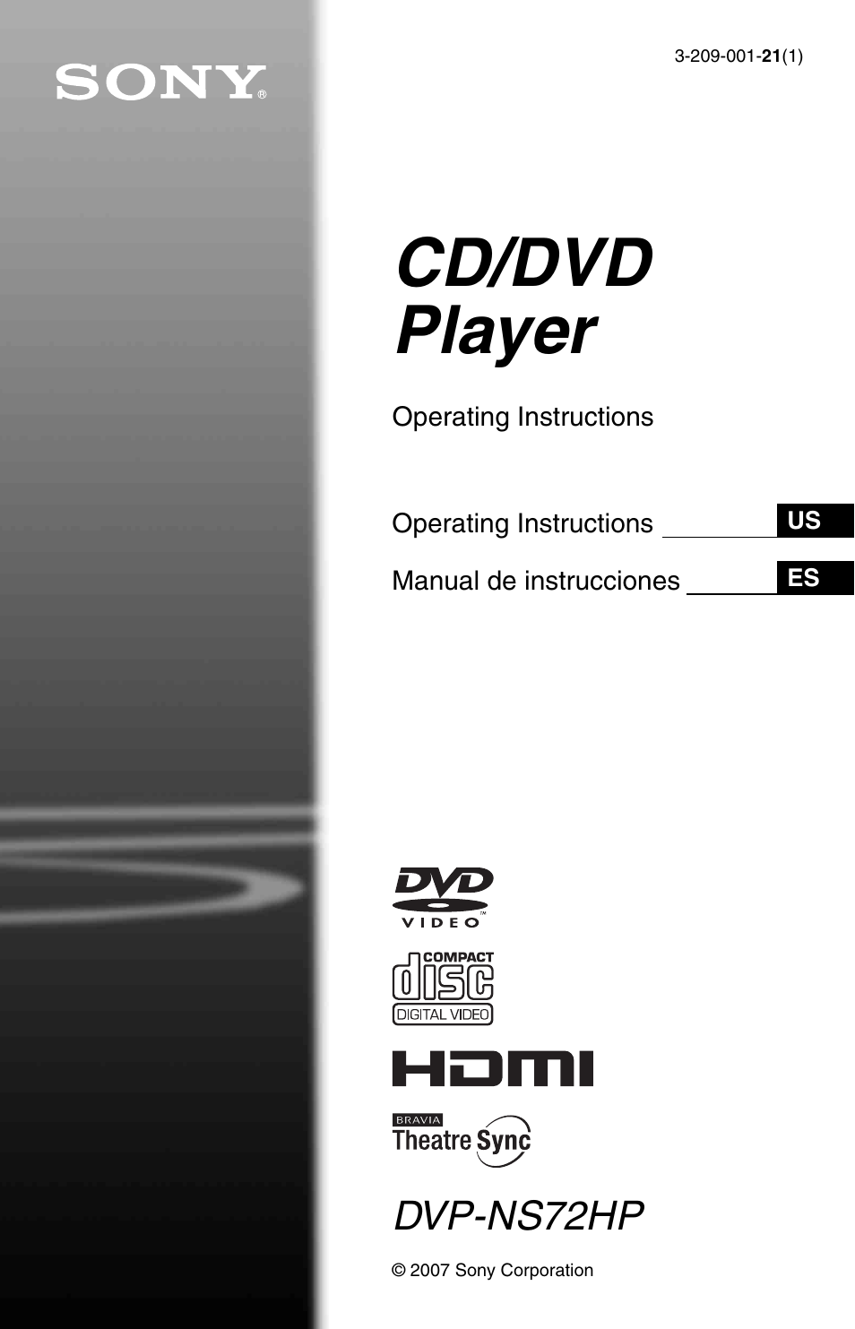 Sony DVP-NS72HP User Manual | 88 pages