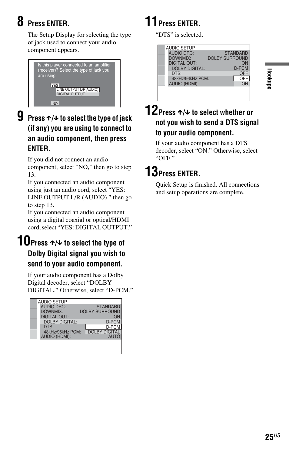 Press enter | Sony DVP-NS72HP User Manual | Page 25 / 88