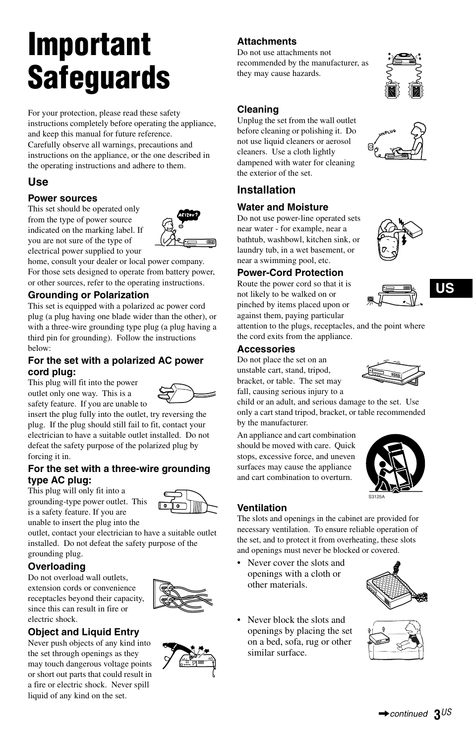 L1 - important safeguards, Important safeguards | Sony DVP-NS72HP User Manual | Page 3 / 88