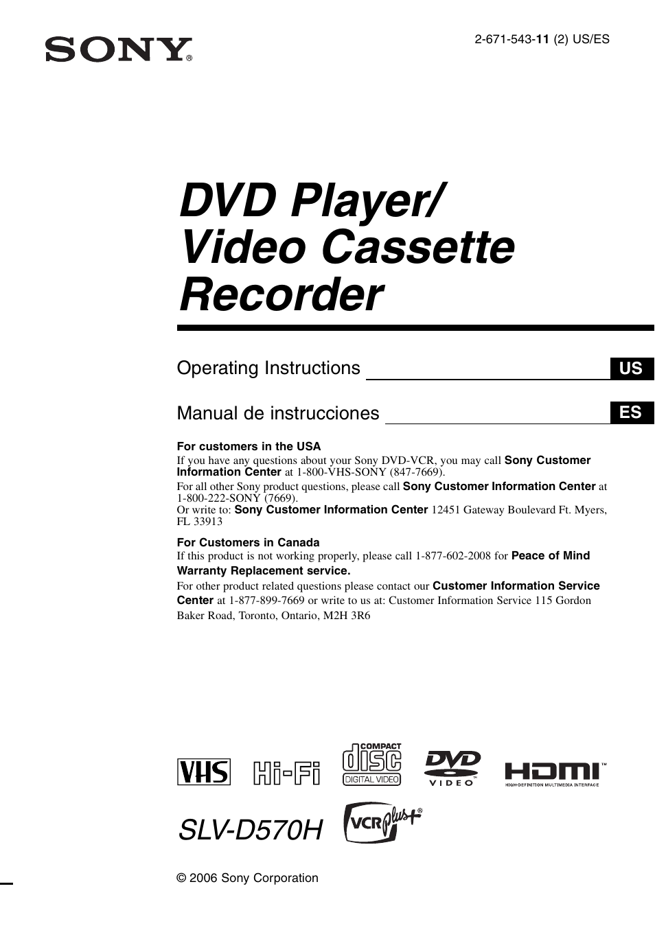 Sony SLV-D570H User Manual | 140 pages