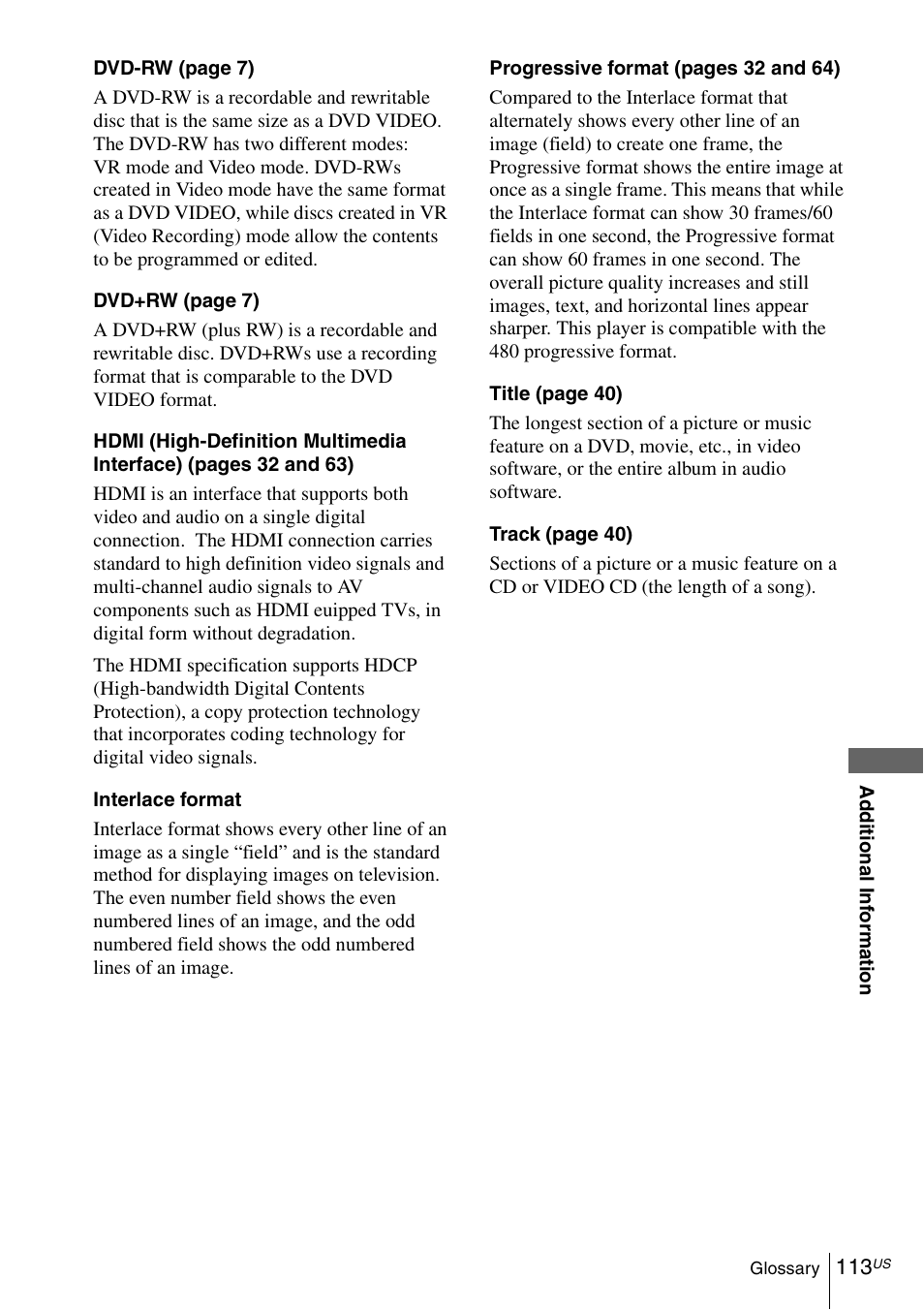 Sony SLV-D570H User Manual | Page 113 / 140