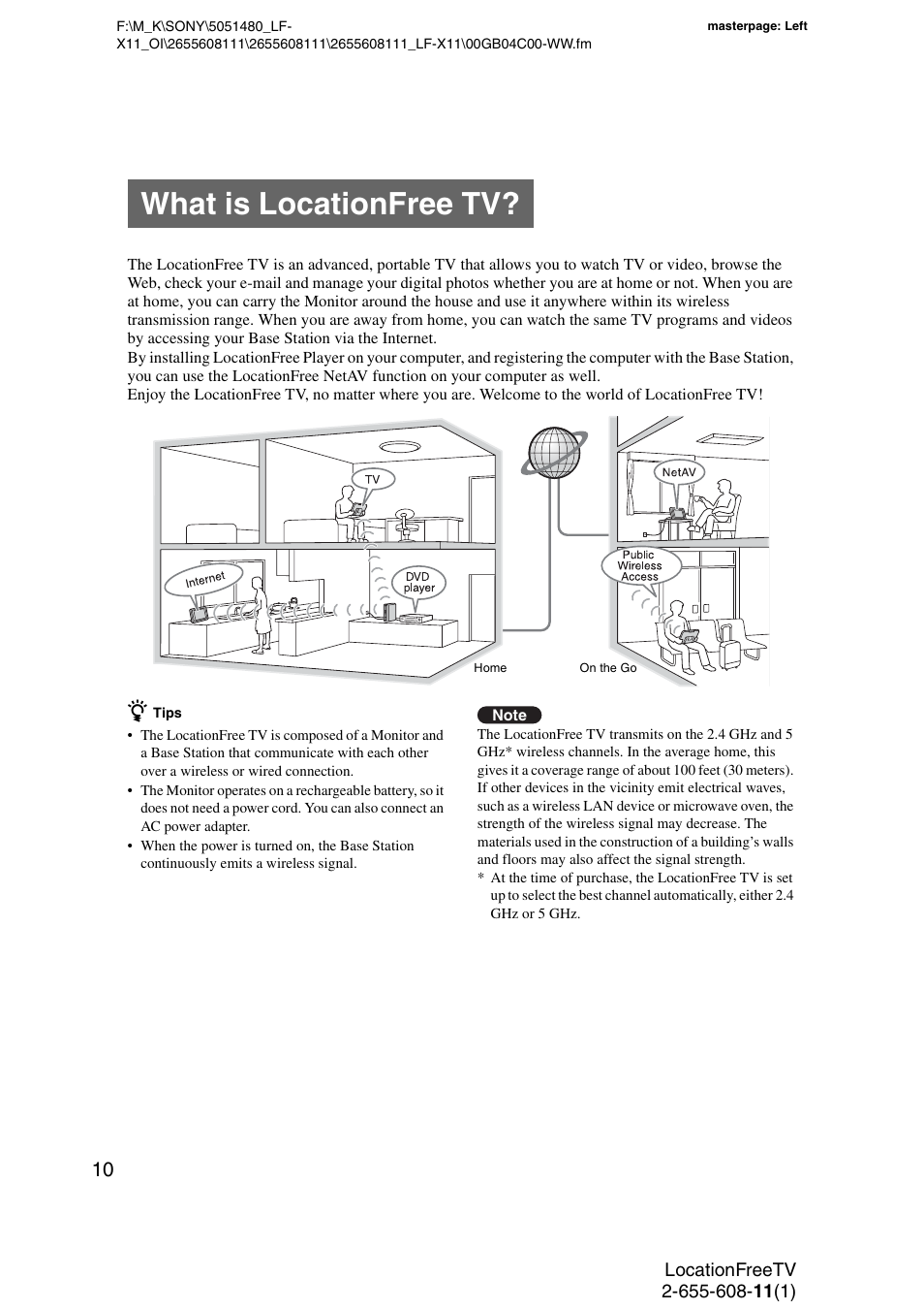 What is locationfree tv | Sony LF-X11 User Manual | Page 10 / 96