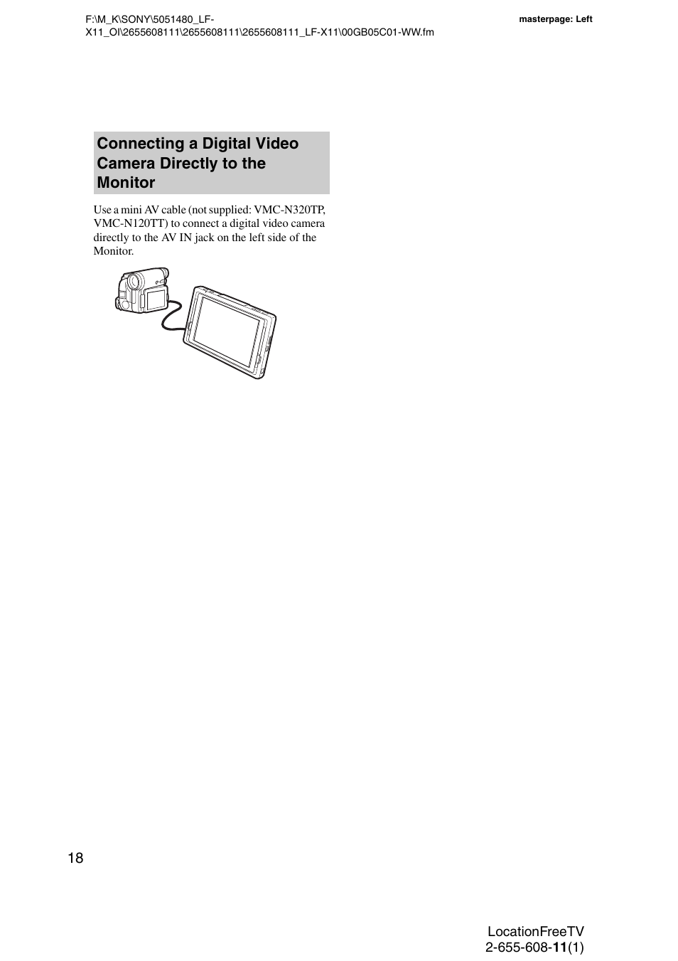 Sony LF-X11 User Manual | Page 18 / 96