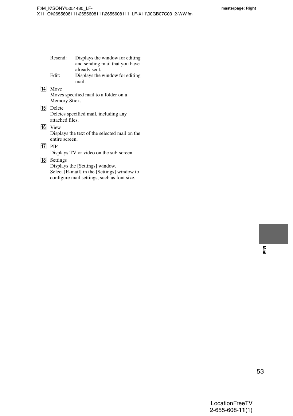 Sony LF-X11 User Manual | Page 53 / 96