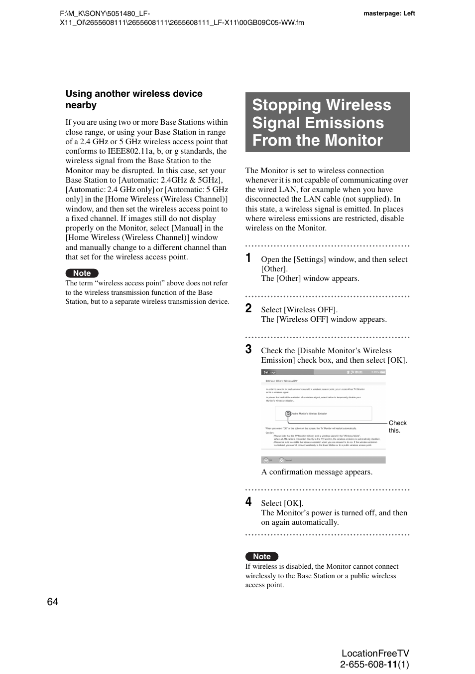 Sony LF-X11 User Manual | Page 64 / 96