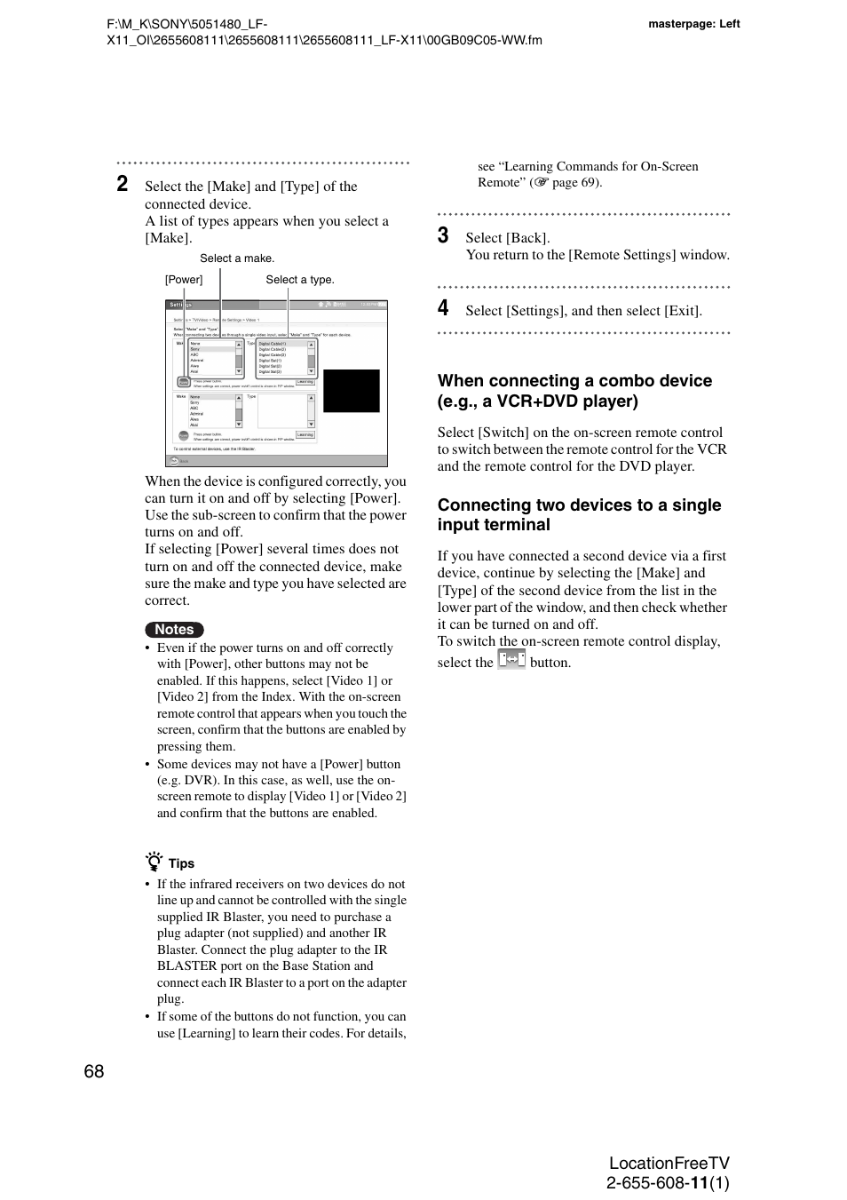 Sony LF-X11 User Manual | Page 68 / 96