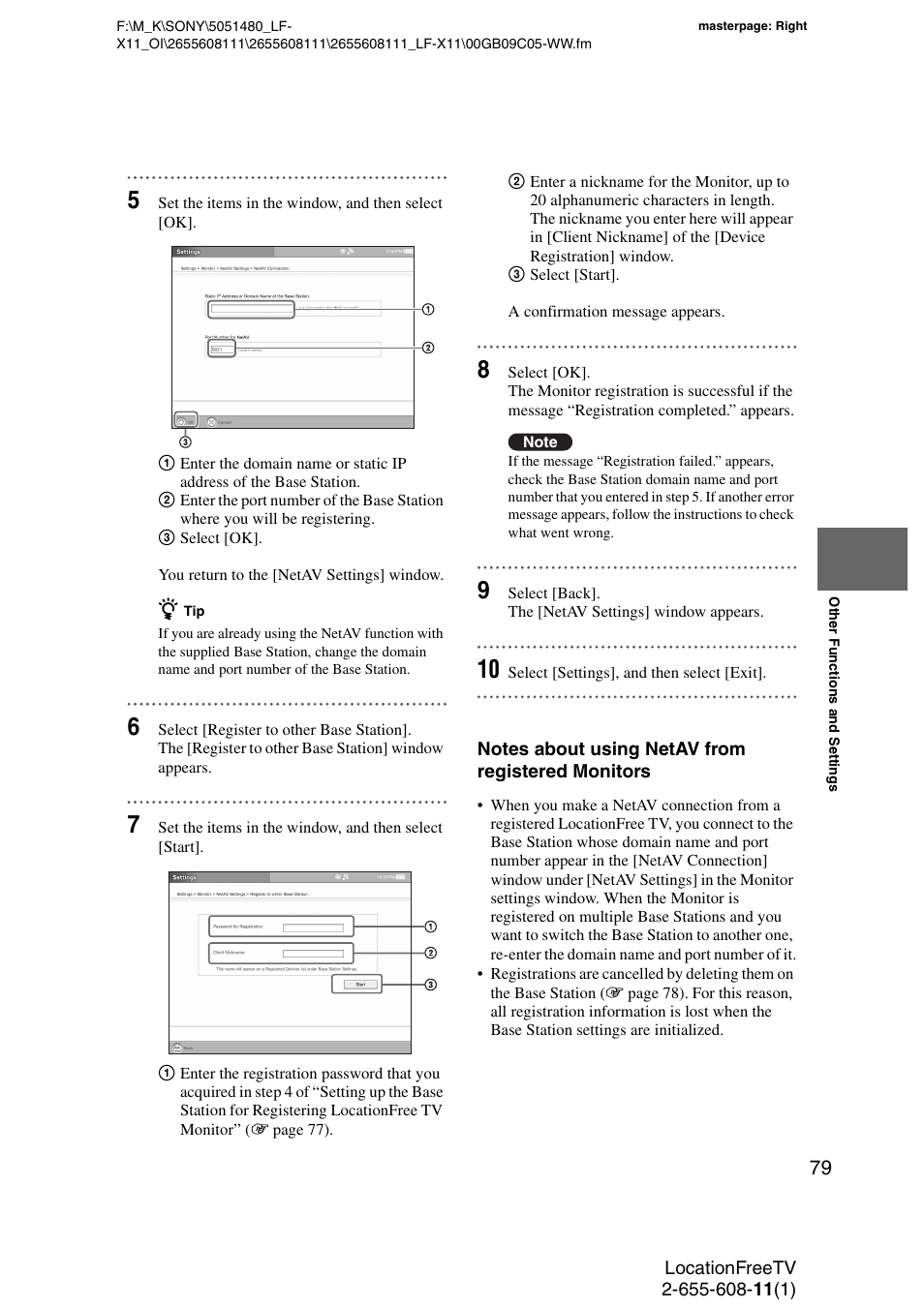 Sony LF-X11 User Manual | Page 79 / 96