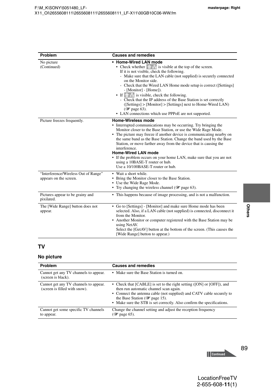 Sony LF-X11 User Manual | Page 89 / 96